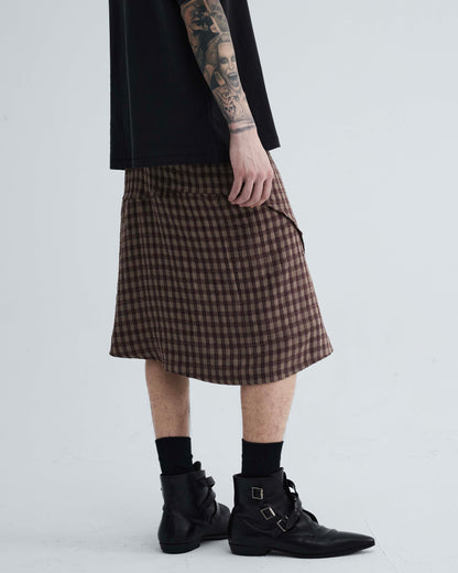 KLONE DESIGN - FAKE PLAID SKORTS