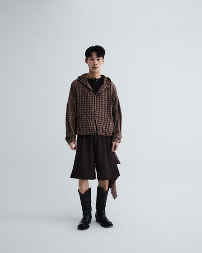 KLONE DESIGN - PLAID HOOD JACKET