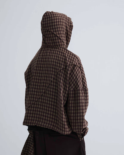 KLONE DESIGN - PLAID HOOD JACKET