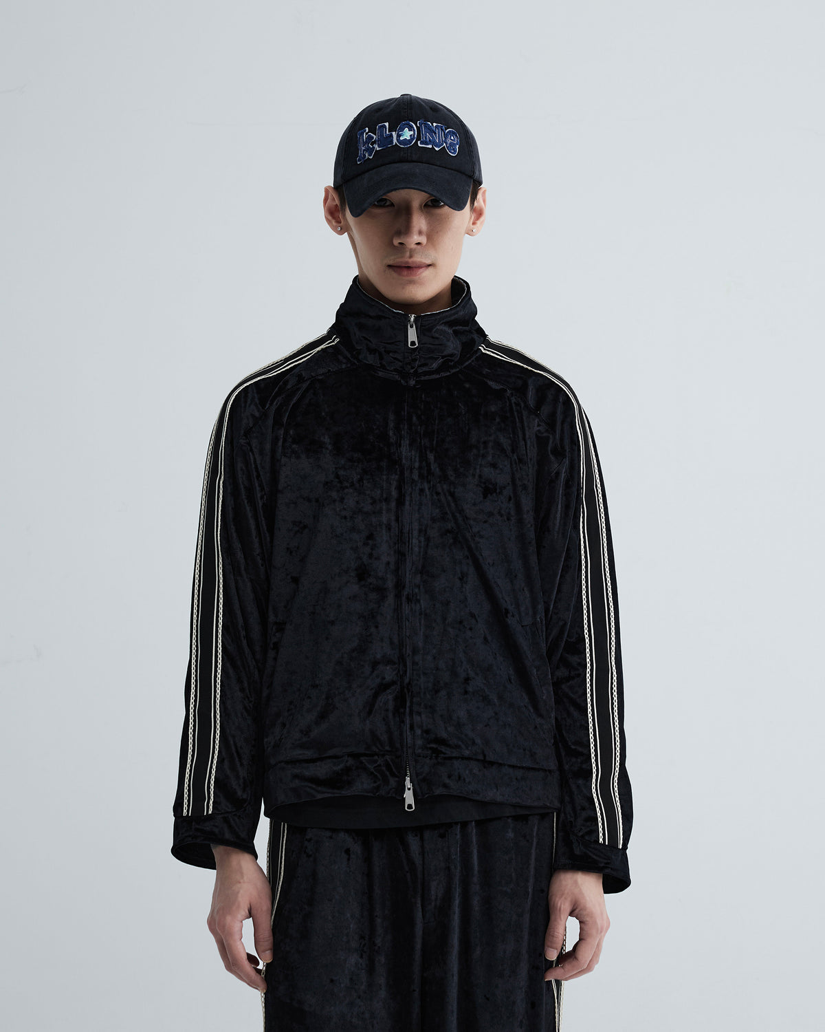 KLONE DESIGN - VELVET CROPPED ZIP JACKET - (MENS&WOMENS)