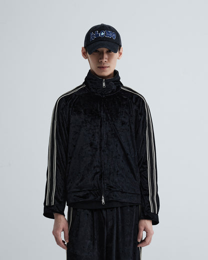 KLONE DESIGN - VELVET CROPPED ZIP JACKET - (MENS&WOMENS)