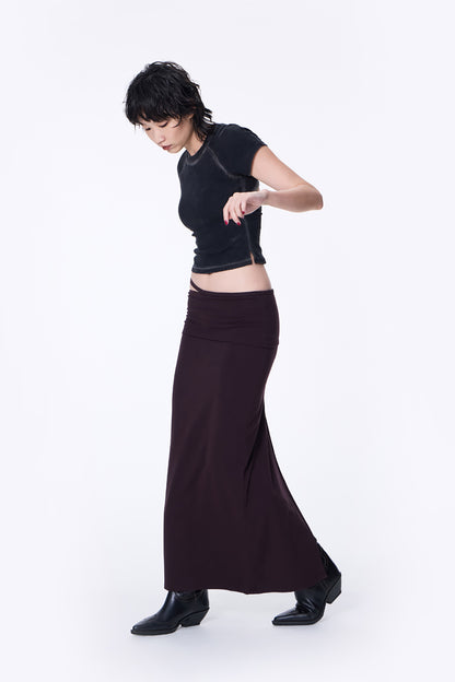 SILVER NINE - Washed Open-Back logo Top - Black