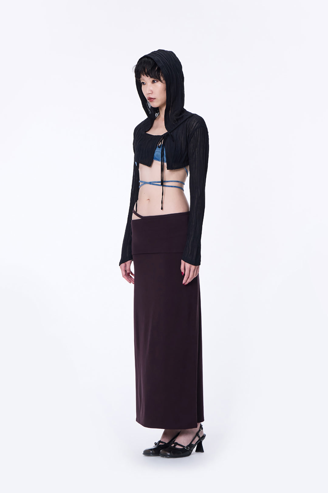 SILVER NINE - Sheer Hooded Cover-Up