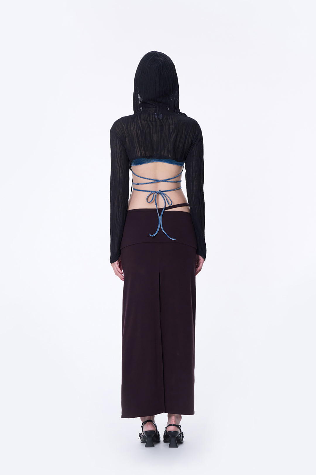 SILVER NINE - Sheer Hooded Cover-Up