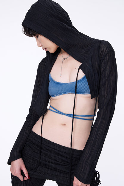 SILVER NINE - Sheer Hooded Cover-Up