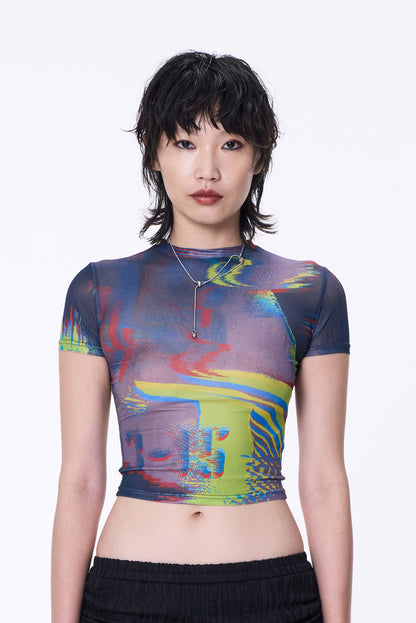 SILVER NINE - Fragments Print Top - Purple