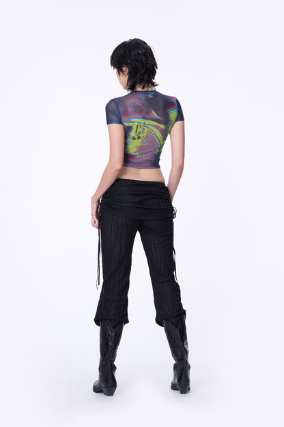 SILVER NINE - Fragments Print Top - Purple