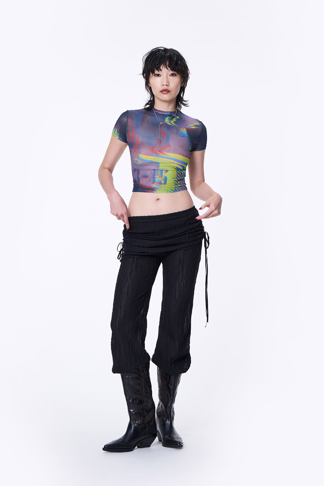 SILVER NINE - Fragments Print Top - Purple