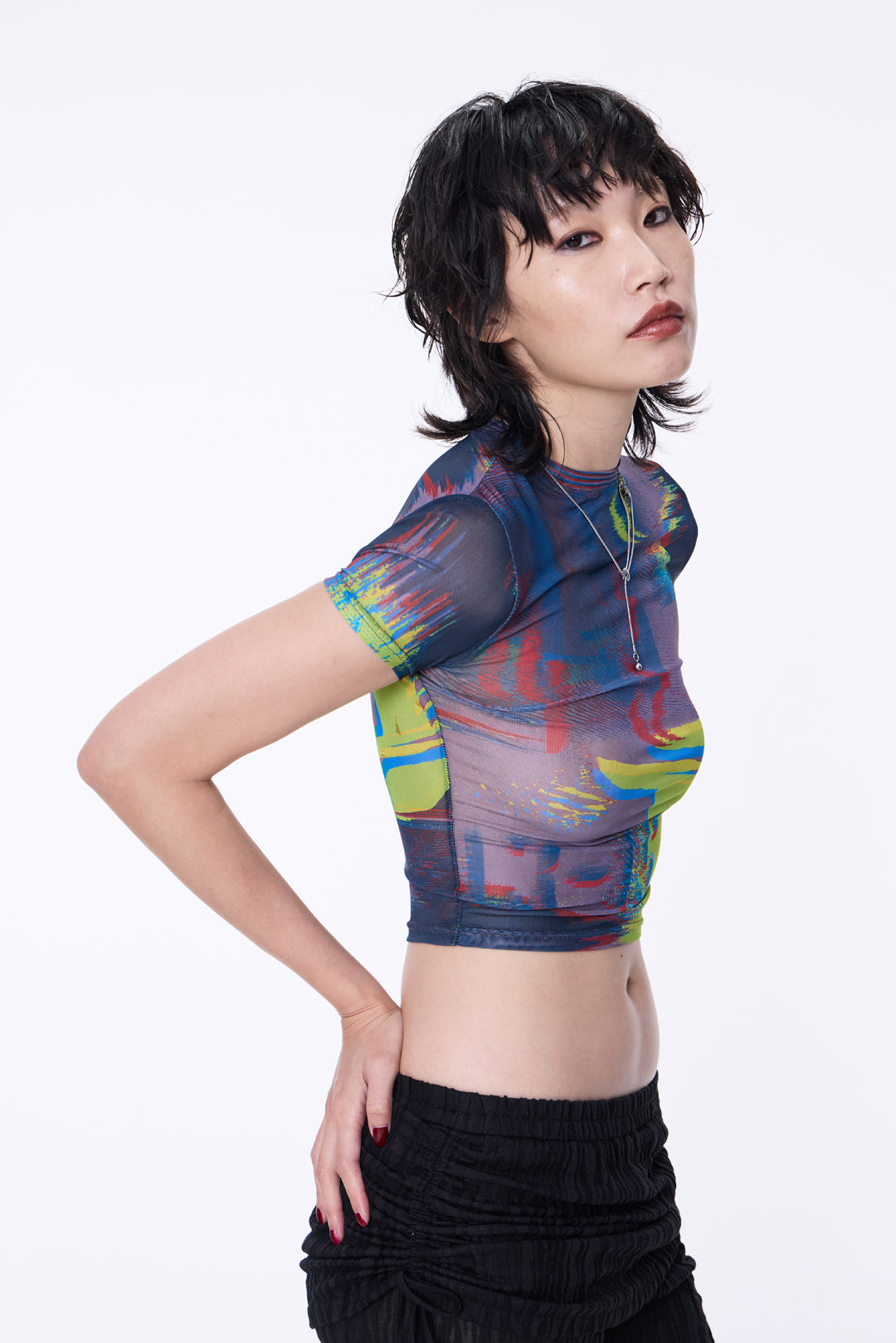 SILVER NINE - Fragments Print Top - Purple