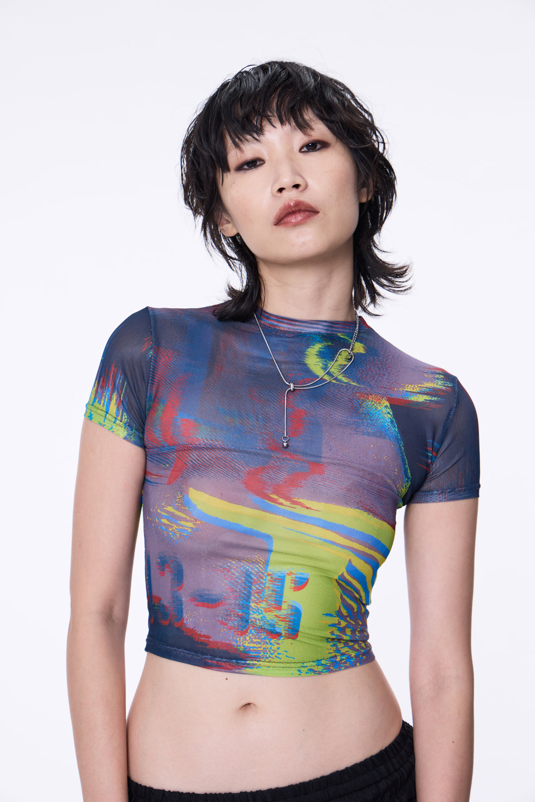 SILVER NINE - Fragments Print Top - Purple
