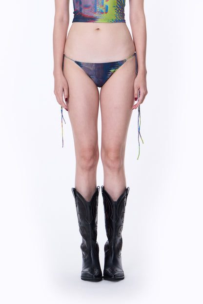SILVER NINE - Fragments Print String bikini - Purple