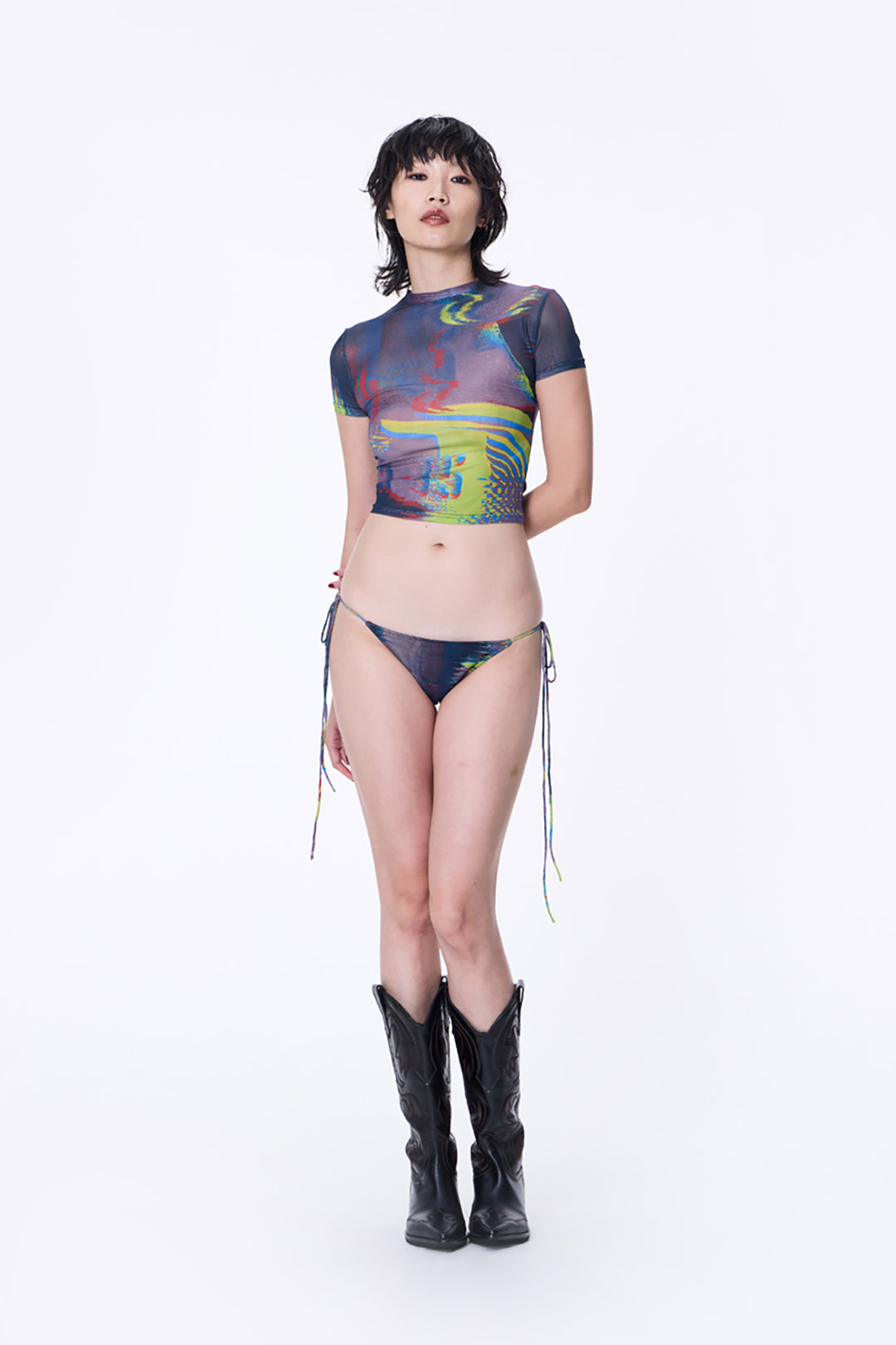 SILVER NINE - Fragments Print Top - Purple