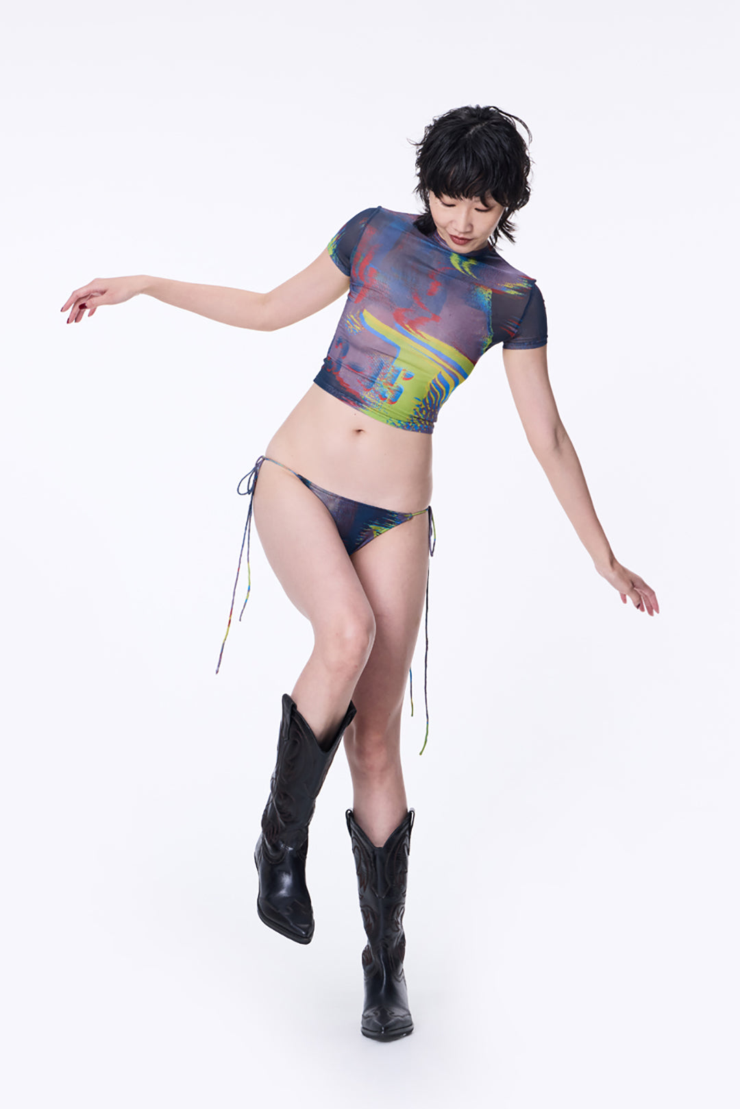 SILVER NINE - Fragments Print Top - Purple