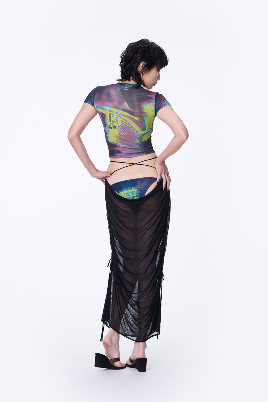 SILVER NINE - Fragments Print Top - Purple