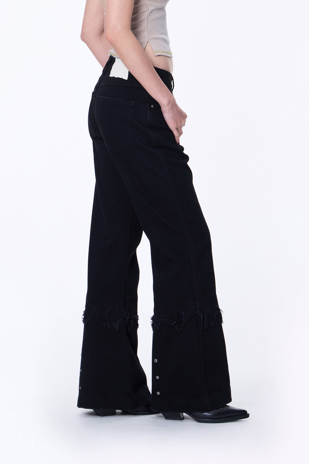 SILVER NINE - Small Flame Denim Flare Pants