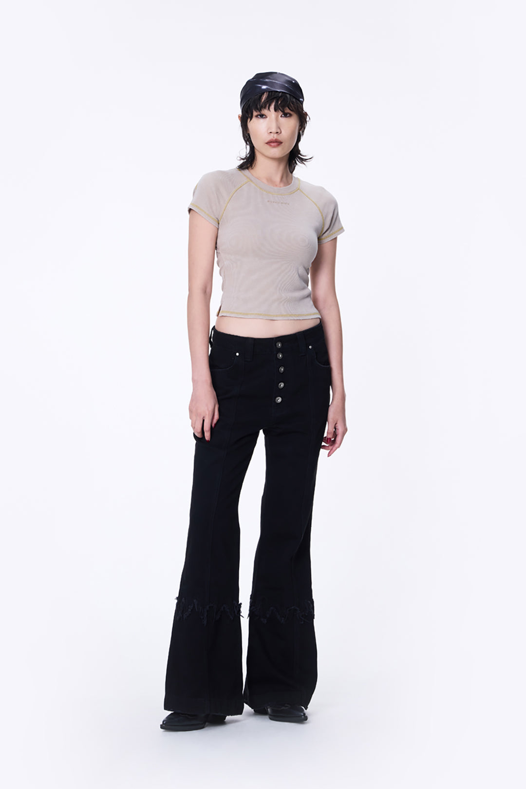 SILVER NINE - Small Flame Denim Flare Pants