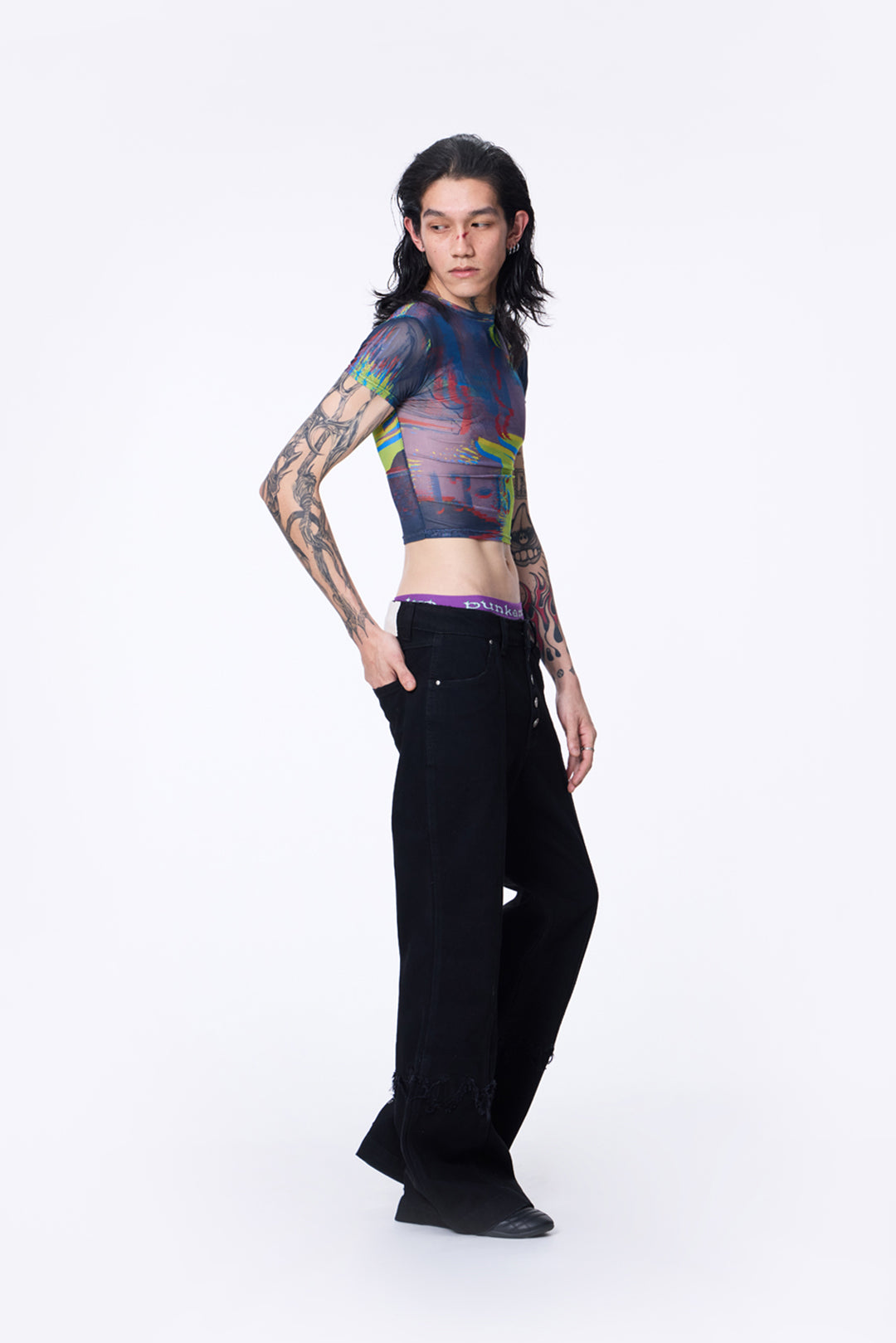 SILVER NINE - Fragments Print Top - Purple