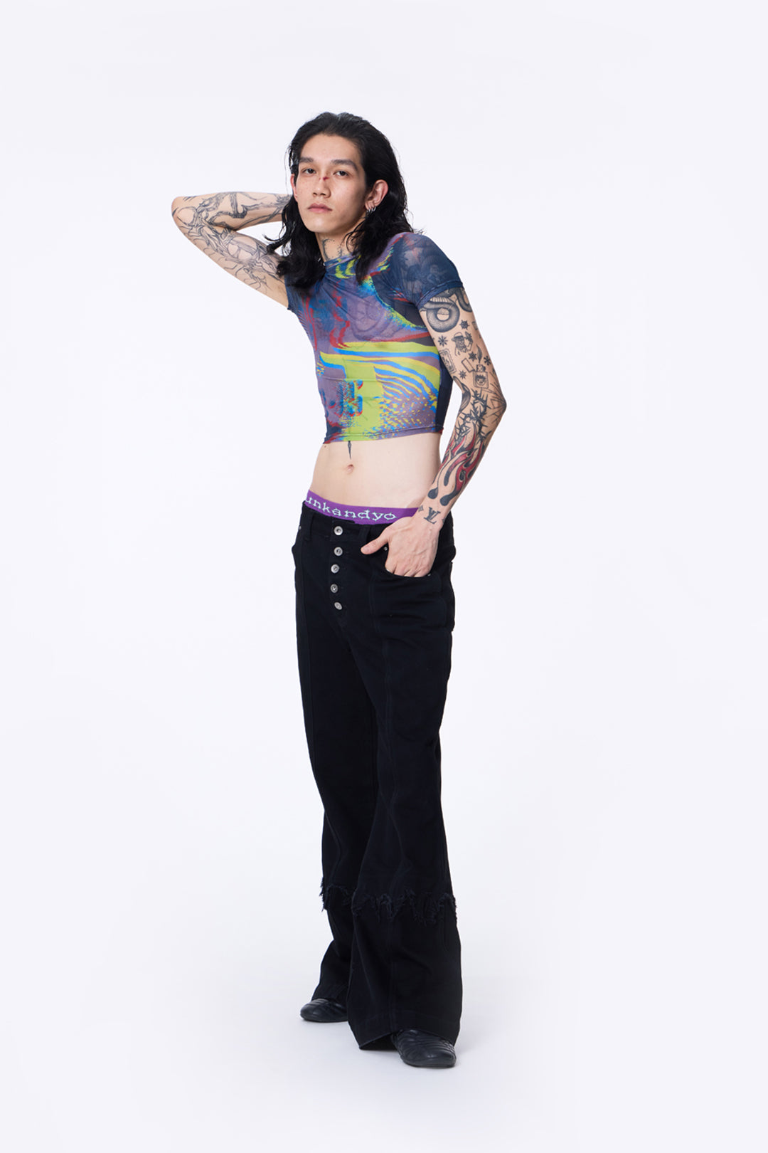 SILVER NINE - Fragments Print Top - Purple
