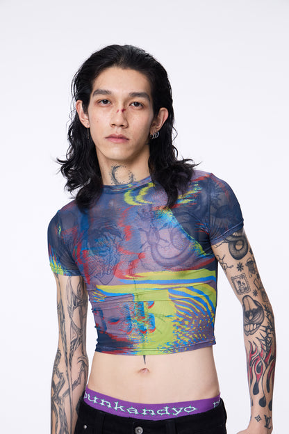 SILVER NINE - Fragments Print Top - Purple