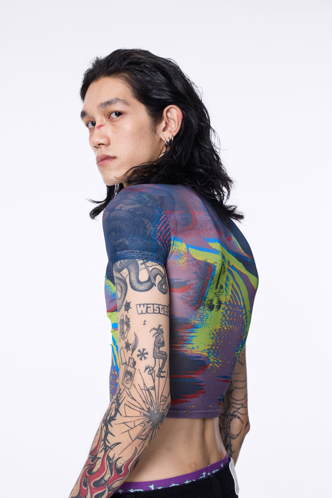 SILVER NINE - Fragments Print Top - Purple