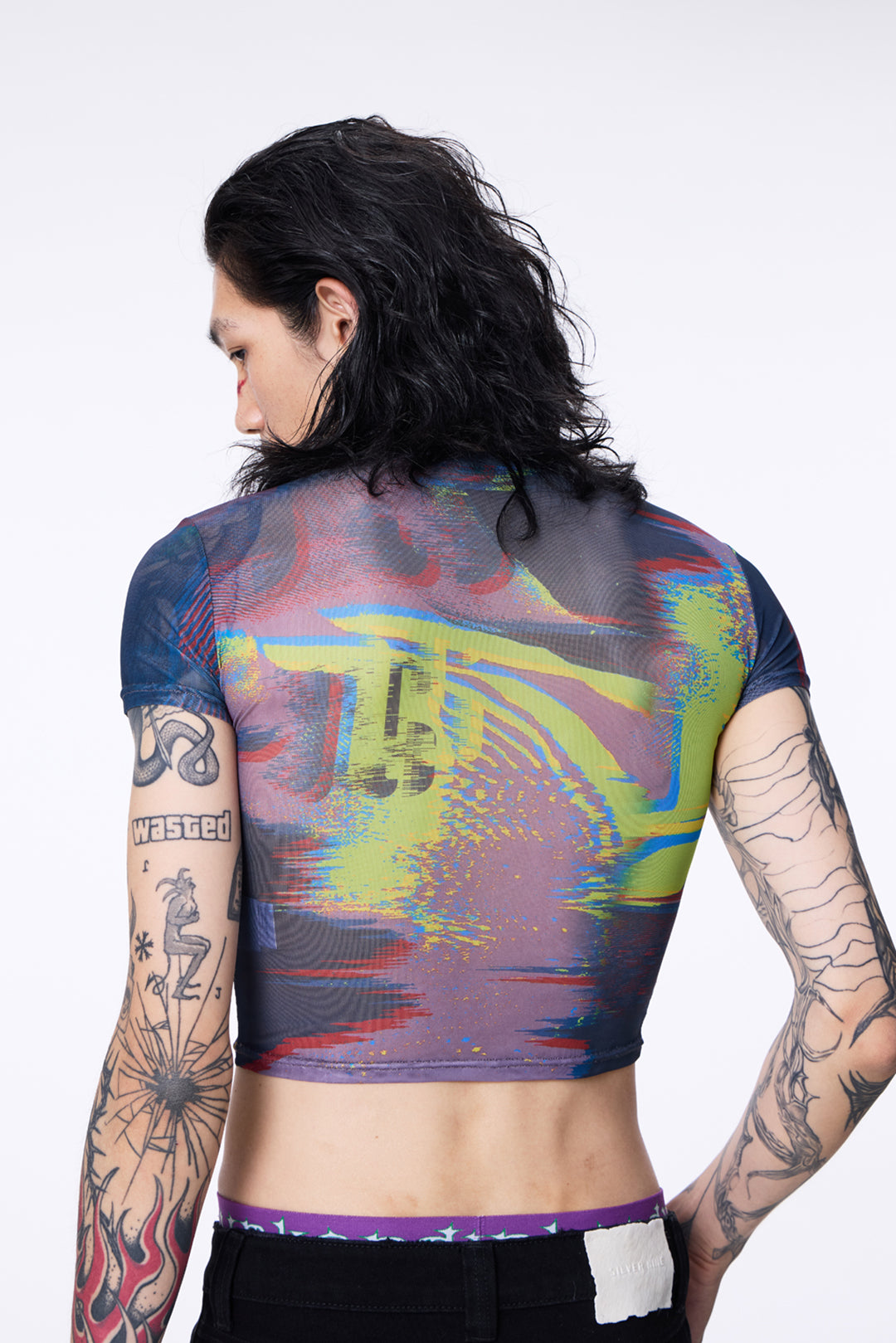 SILVER NINE - Fragments Print Top - Purple