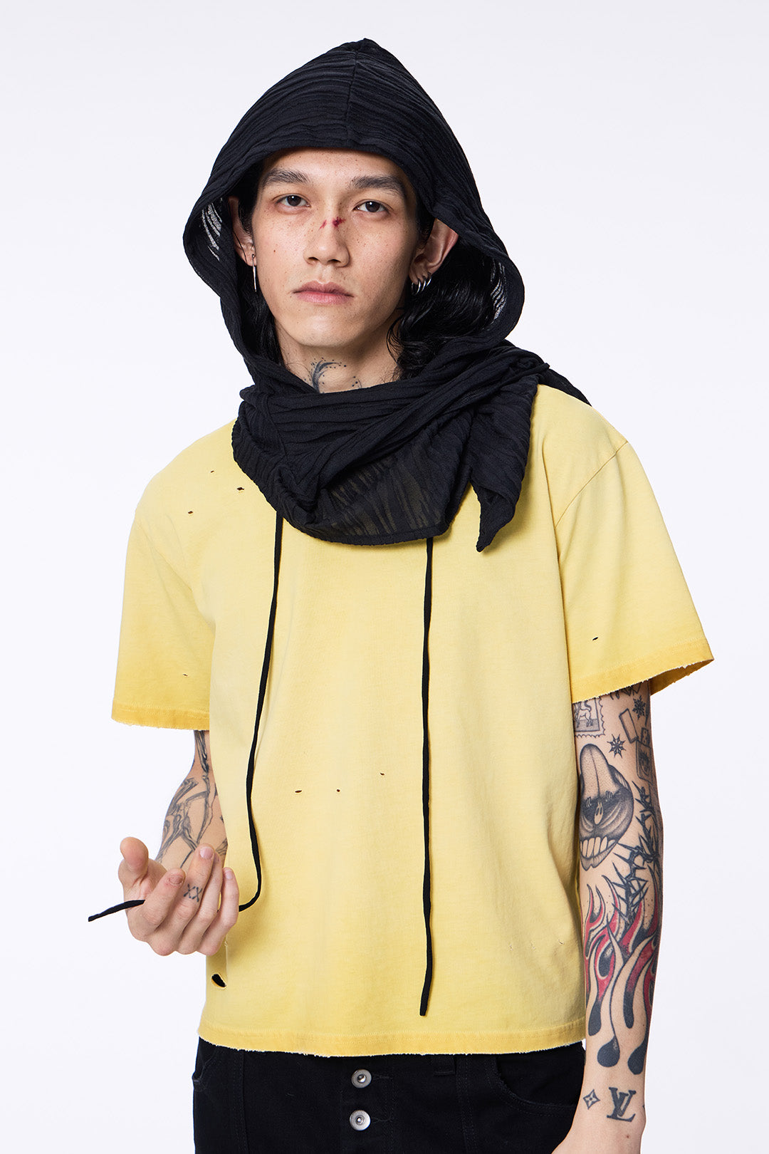 SILVER NINE - Sheer Hooded Cover-Up