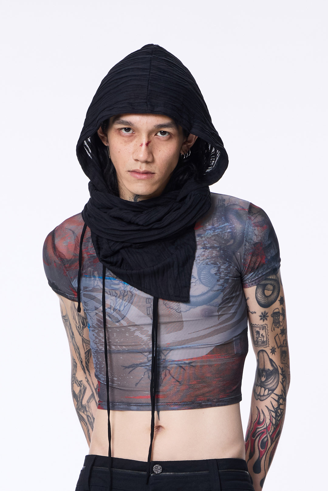 SILVER NINE - Fragments Print Top - Brown