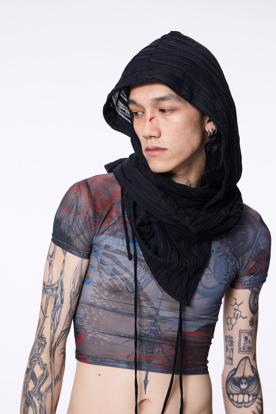 SILVER NINE - Fragments Print Top - Brown