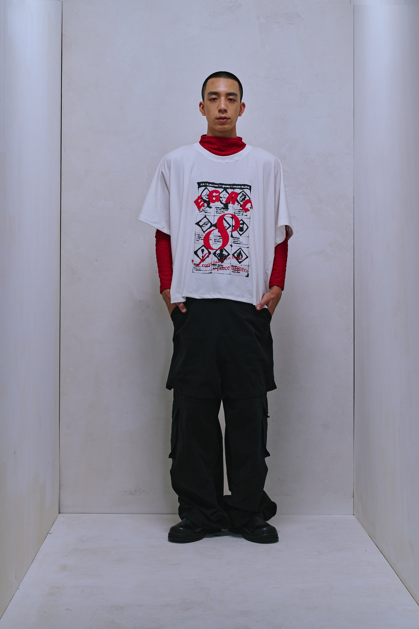 ENCLAVE - POSTER PRINT SHORT-SLEEVE “JUST LIKE T” TEE - White