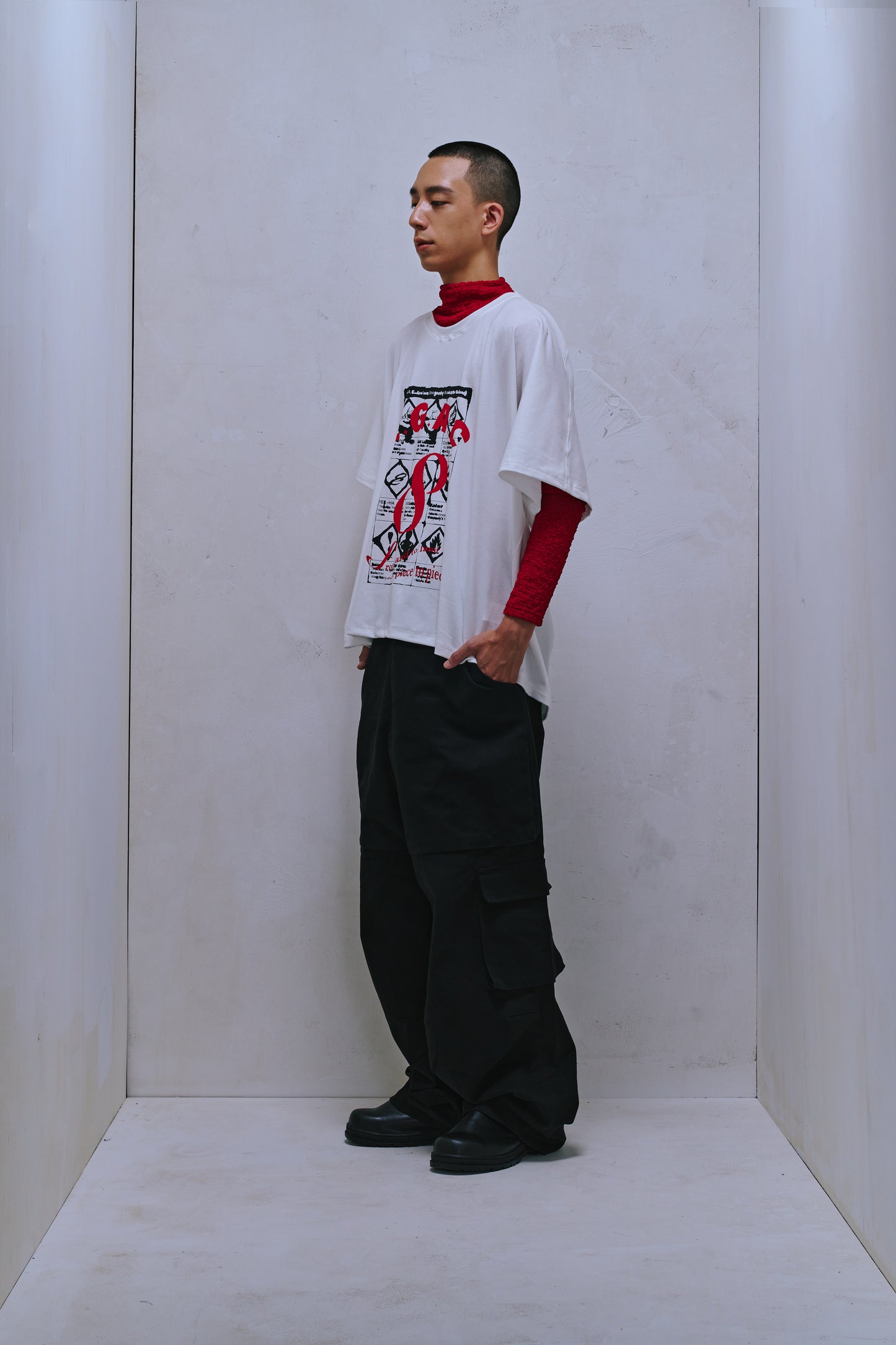 ENCLAVE - POSTER PRINT SHORT-SLEEVE “JUST LIKE T” TEE - White