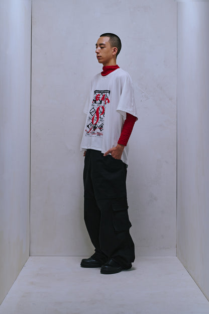 ENCLAVE - POSTER PRINT SHORT-SLEEVE “JUST LIKE T” TEE - White