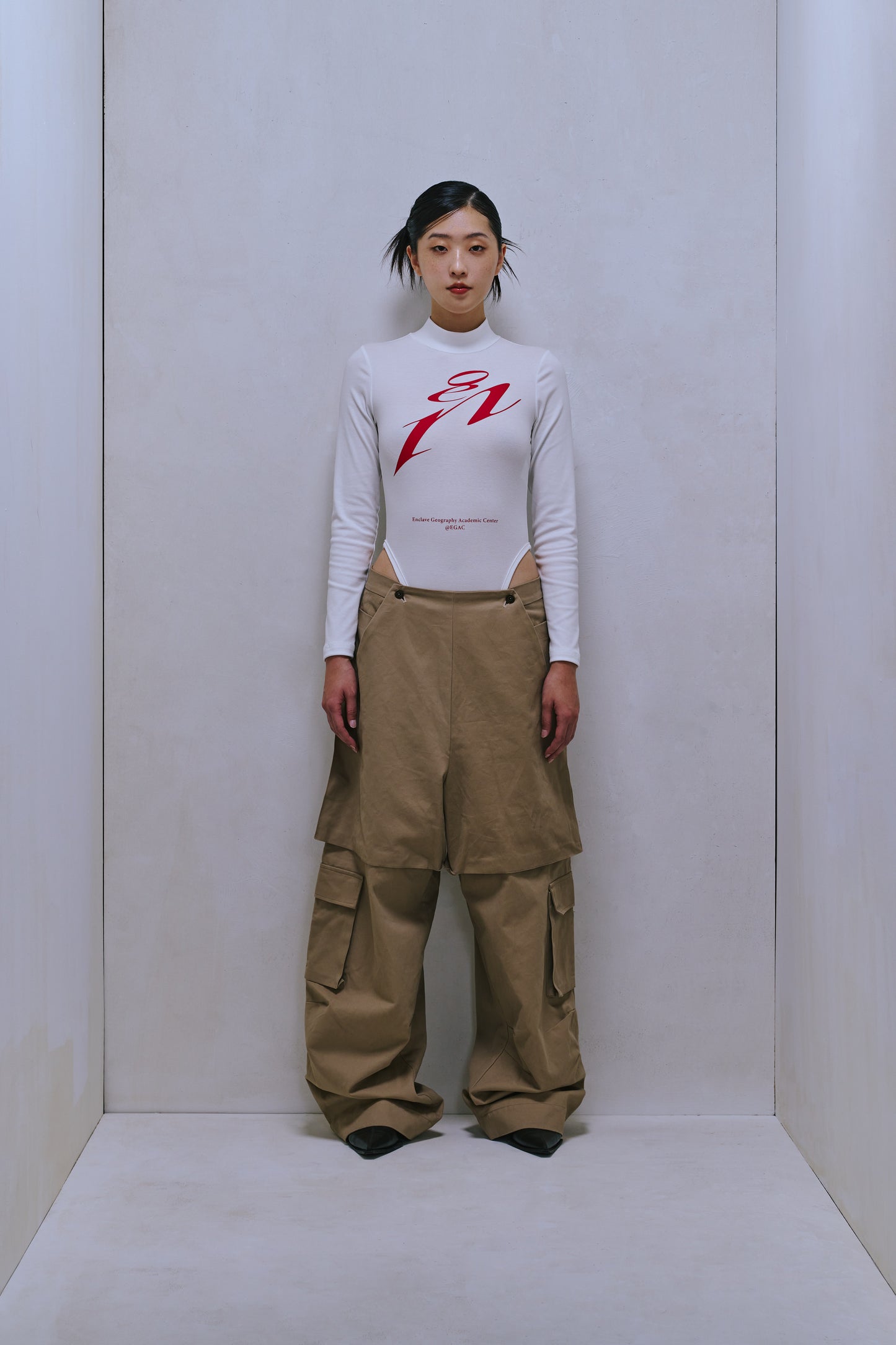 ENCLAVE - WILL WIDE-LEG “ROO-BAG” CARGO PANTS - Khaki