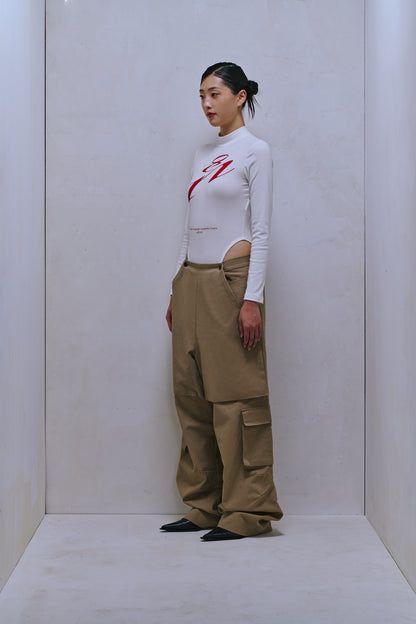 ENCLAVE - WILL WIDE-LEG “ROO-BAG” CARGO PANTS - Khaki