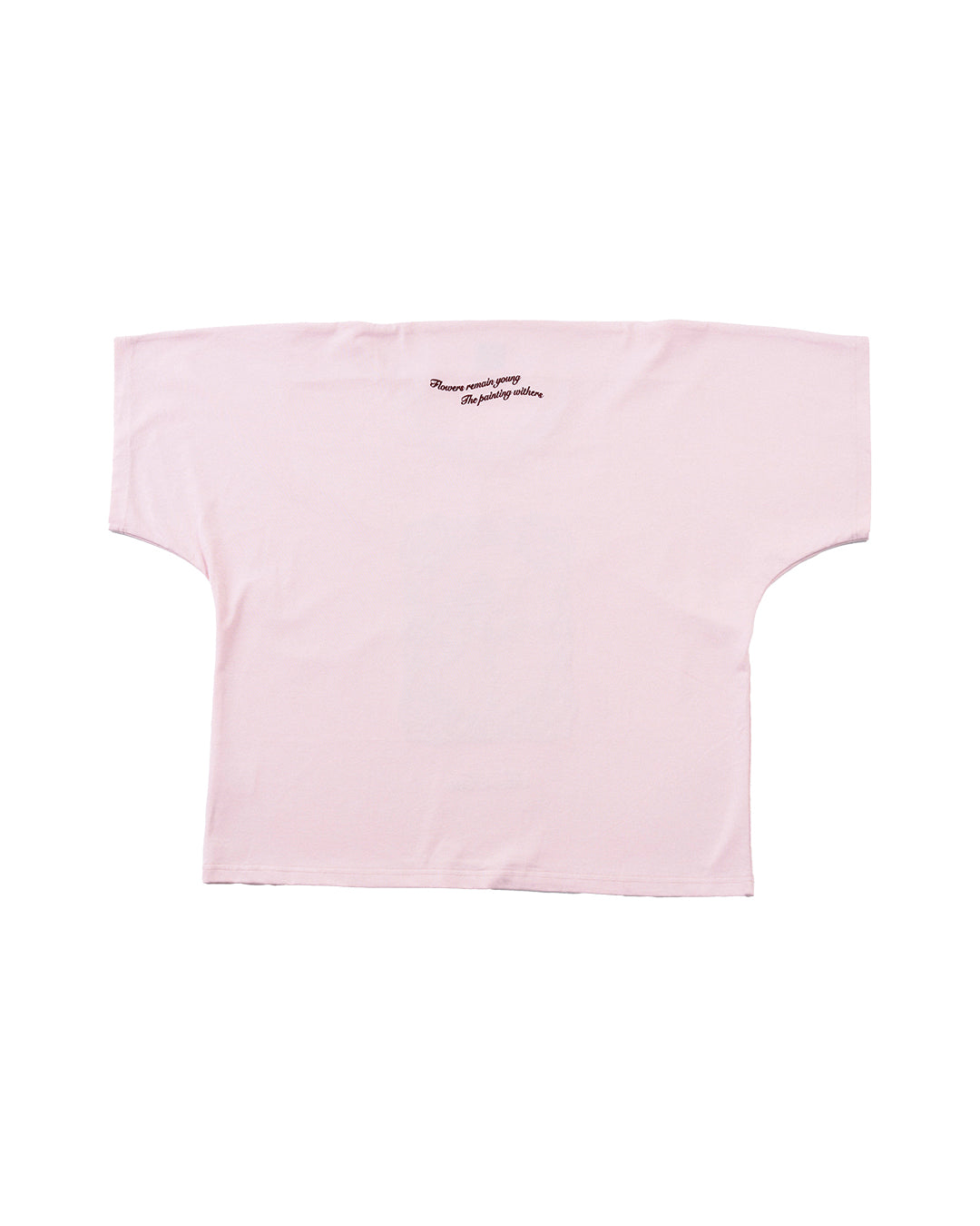 ENCLAVE - LACE-LOOKED EMBROIDERED SHORT-SLEEVE “JUST LIKE T” TEE - Pink