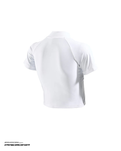 PROTOTYP - PTP-26S-TT-008 SONIC WMS Active Cropped Top (SIL Ver.) - White