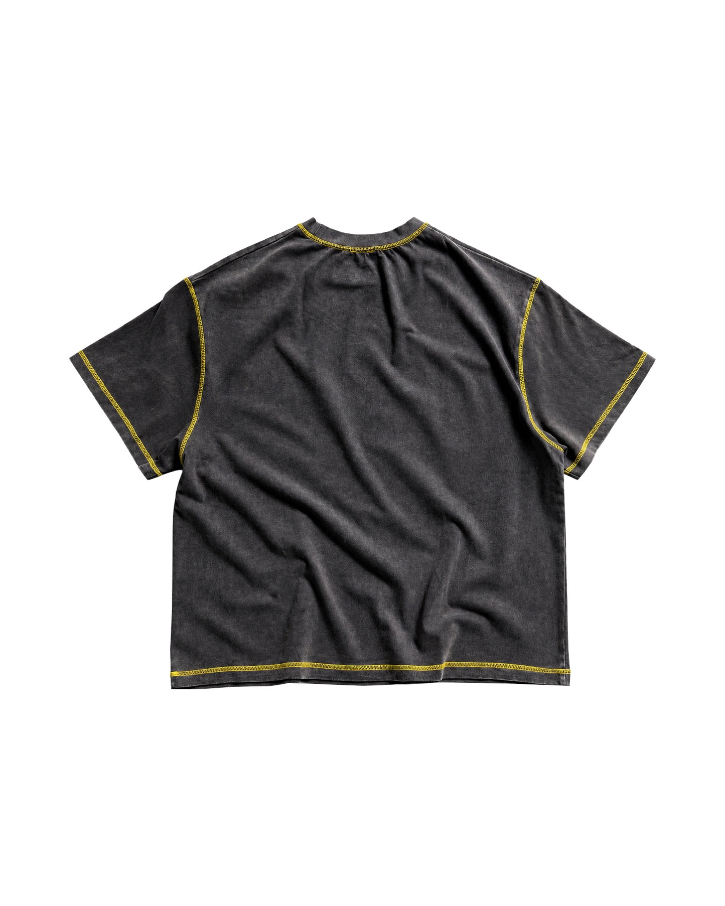 NOVEAU - BOXY ULTIMATE LICKING CONTRAST STITCHING  T-SHIRT IN COTTON JERSEY