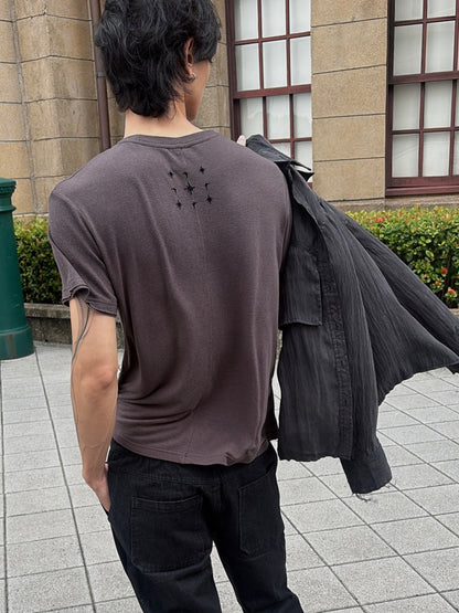 SILVER NINE - Premium Wool Tee - Dark Roast