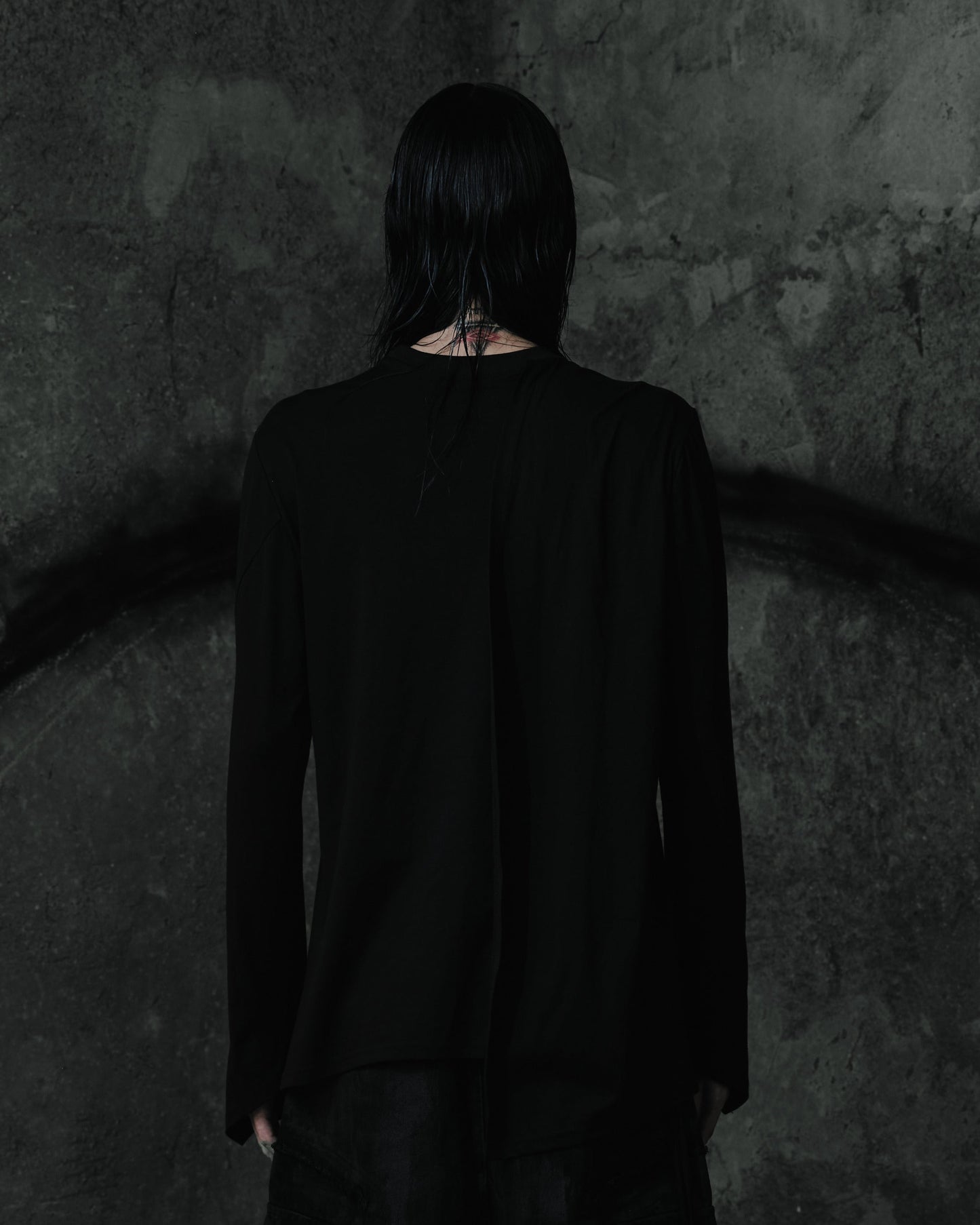 renkè - Long-Sleeve Top with Cape Panel