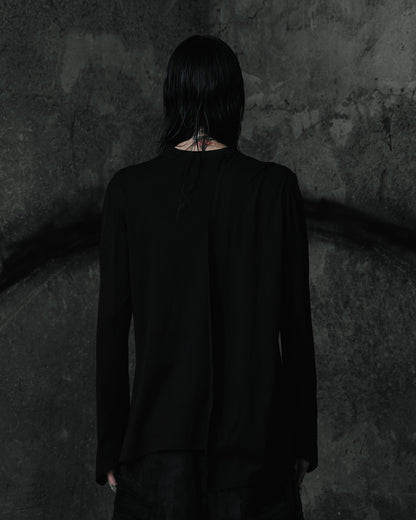 renkè - Long-Sleeve Top with Cape Panel