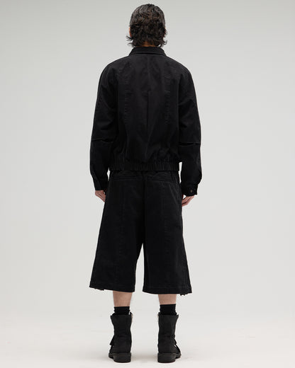 VACANT - Washed Harrington Jacket - Black