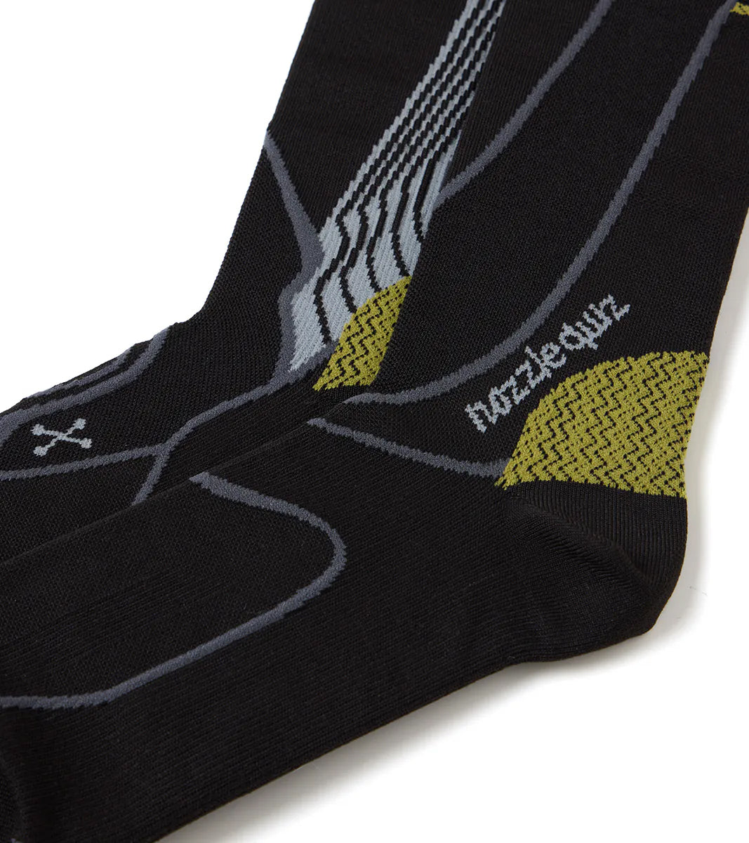 NOZZLE QUIZ -Cordura® Cay Crew Socks 中高筒休閒襪 -礁黑