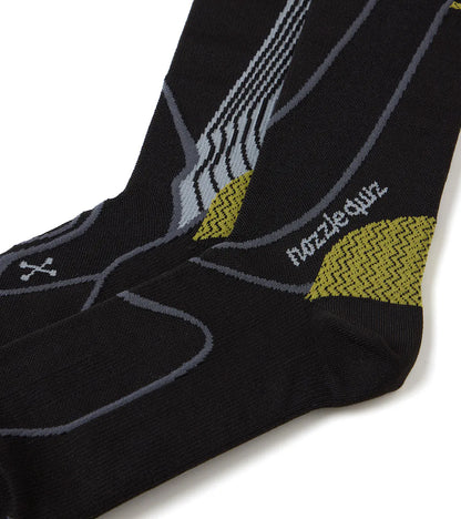 NOZZLE QUIZ -Cordura® Cay Crew Socks 中高筒休閒襪 -礁黑