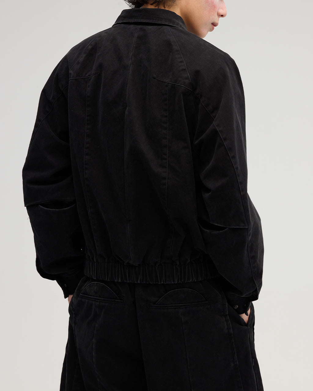 VACANT - Washed Harrington Jacket - Black