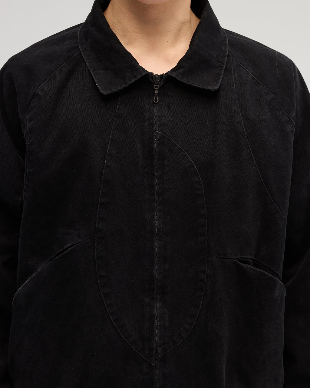 VACANT - Washed Harrington Jacket - Black