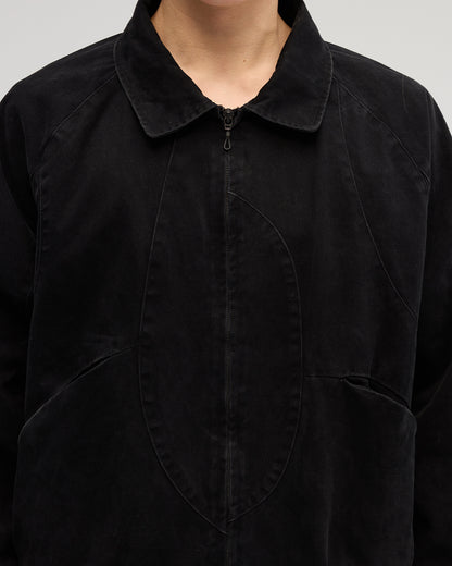 VACANT - Washed Harrington Jacket - Black