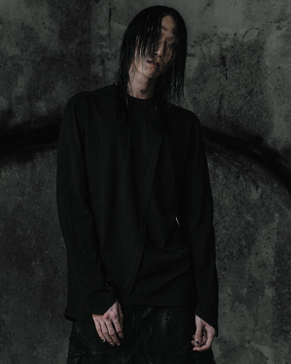 renkè - Long-Sleeve Top with Cape Panel