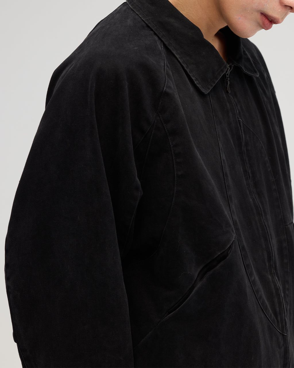 VACANT - Washed Harrington Jacket - Black