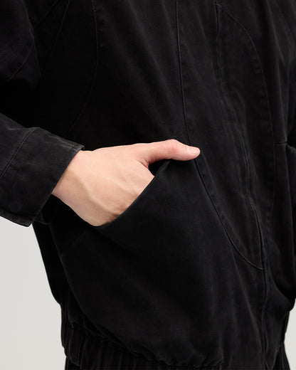 VACANT - Washed Harrington Jacket - Black