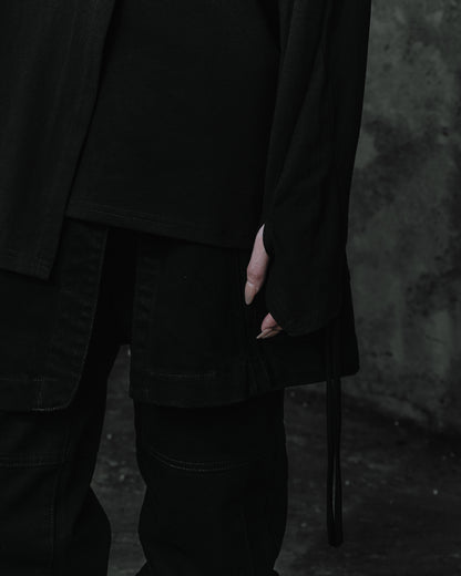 renkè - Long-Sleeve Top with Cape Panel
