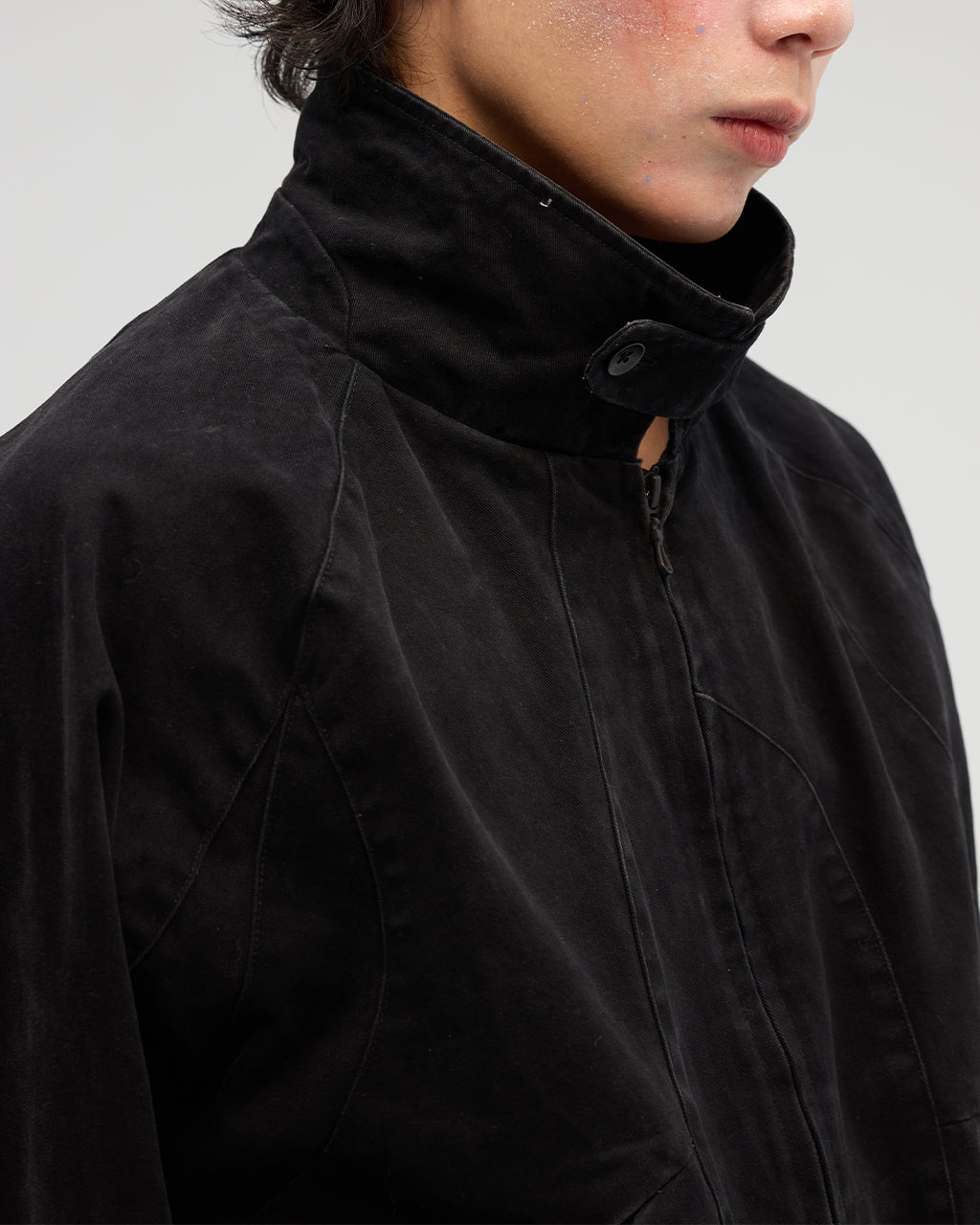 VACANT - Washed Harrington Jacket - Black